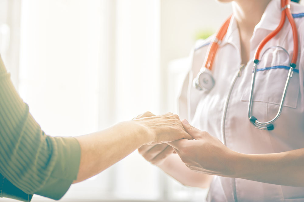 patient listening to doctor