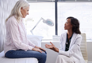 Woman In Consultation With Doctor