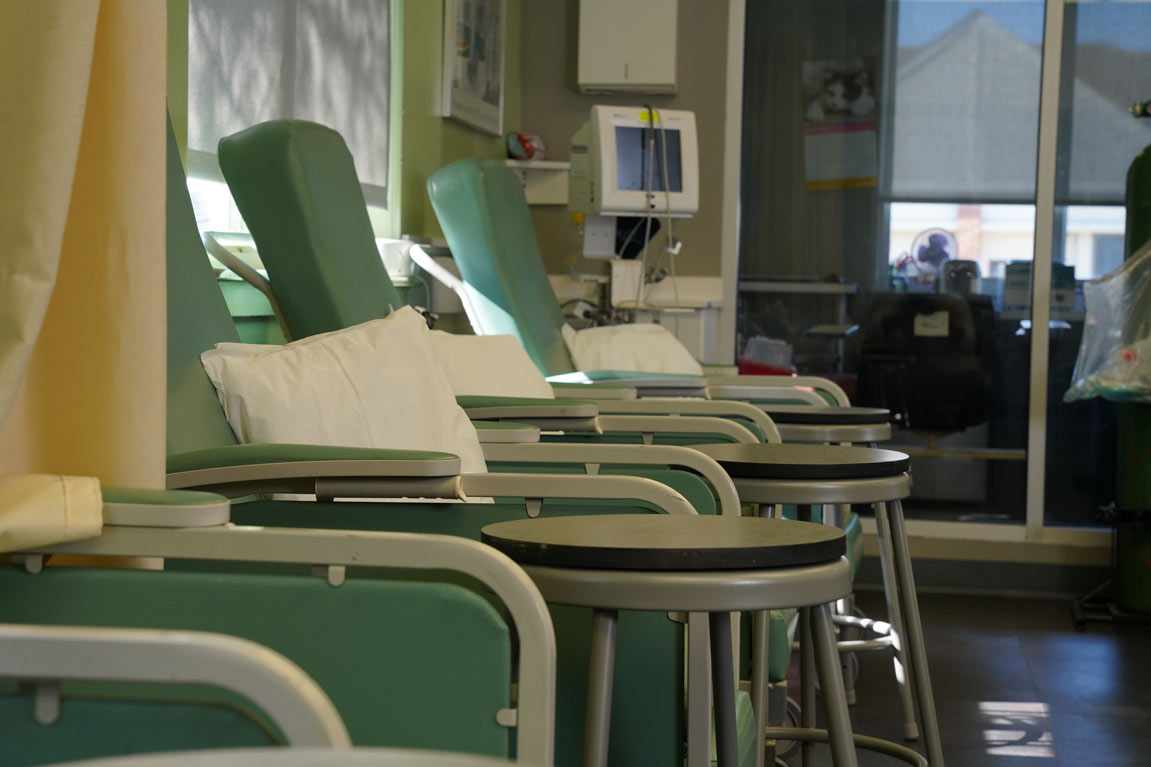 Facility-2 chairs in doctor's office